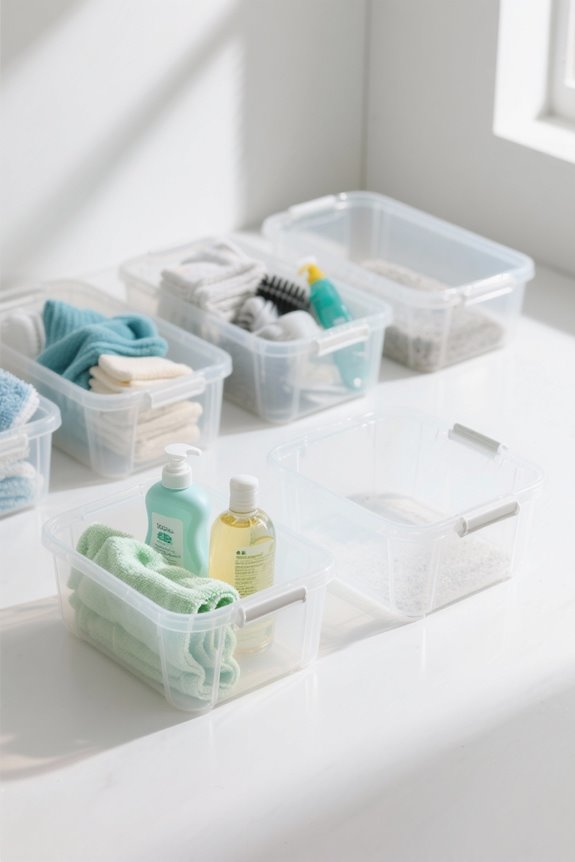 clean and organize bins