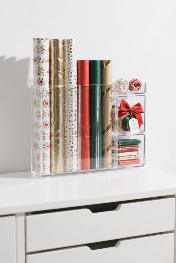 effective gift wrap organization