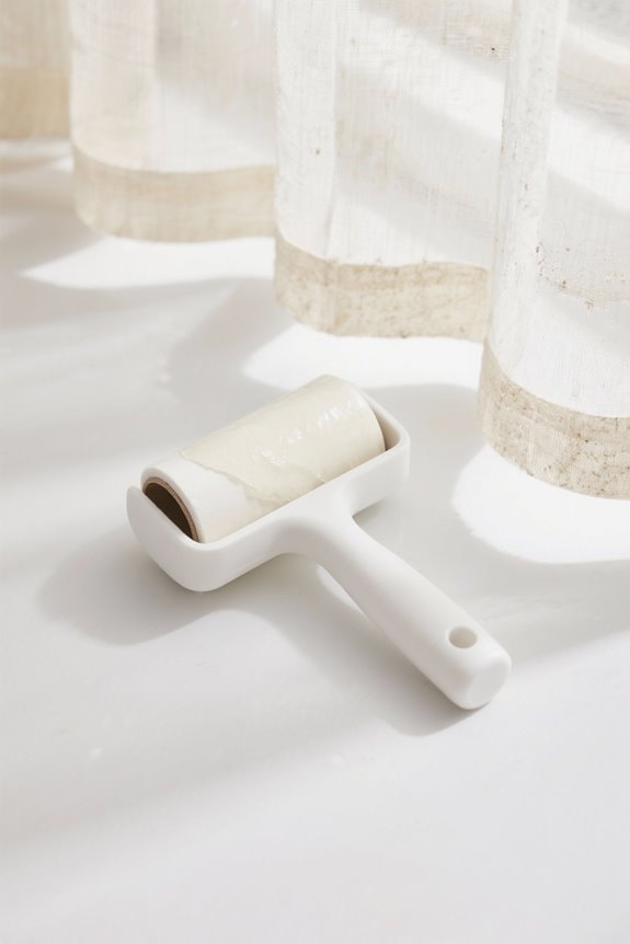 lint rollers dust curtains