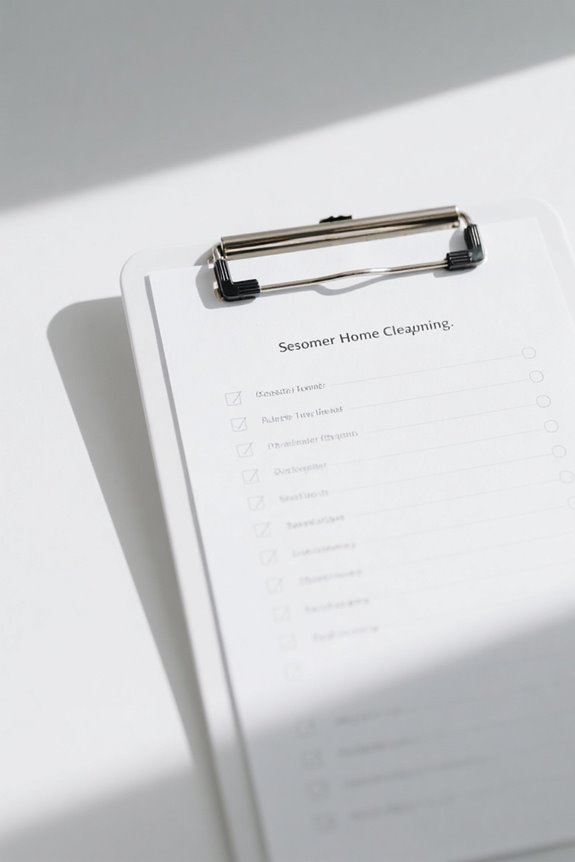 living areas cleaning checklist
