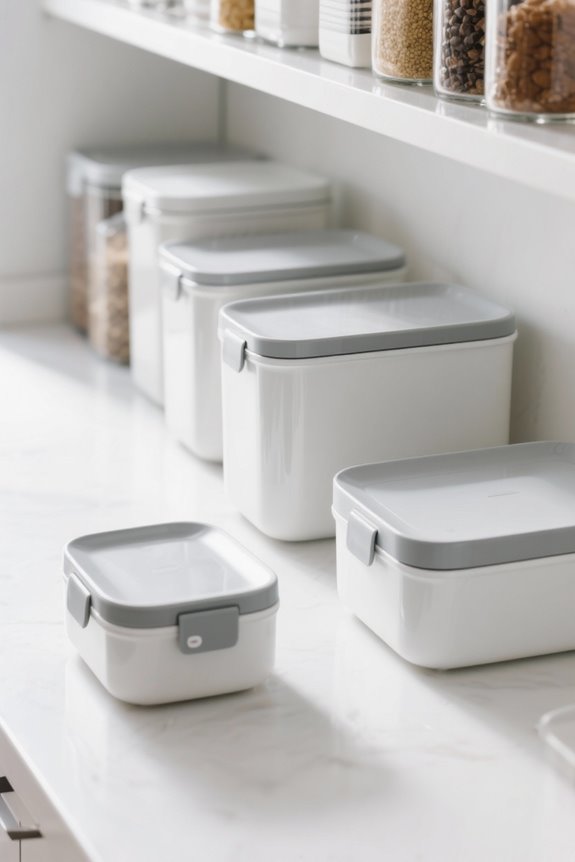 organized and stylish pantry containers