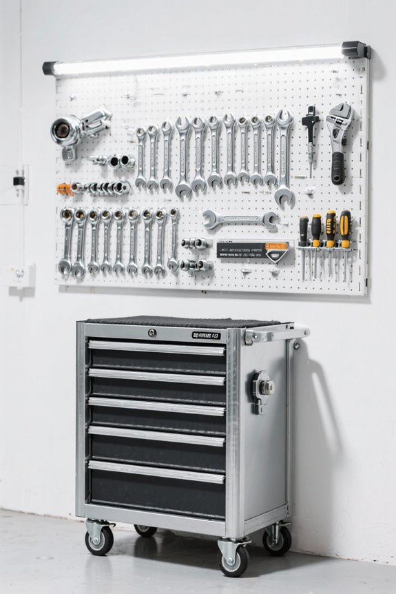 organized secure mobile tool carts