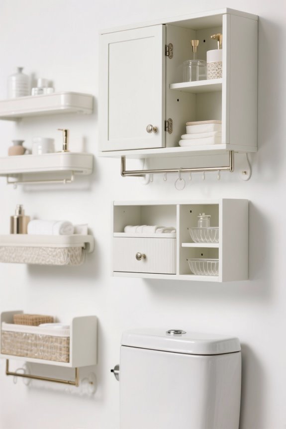 over toilet storage selection