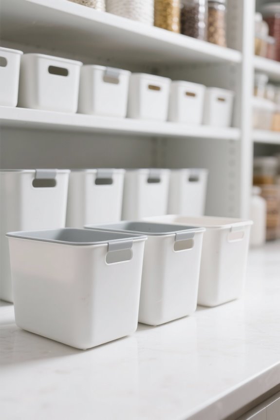 pantry organization storage bins