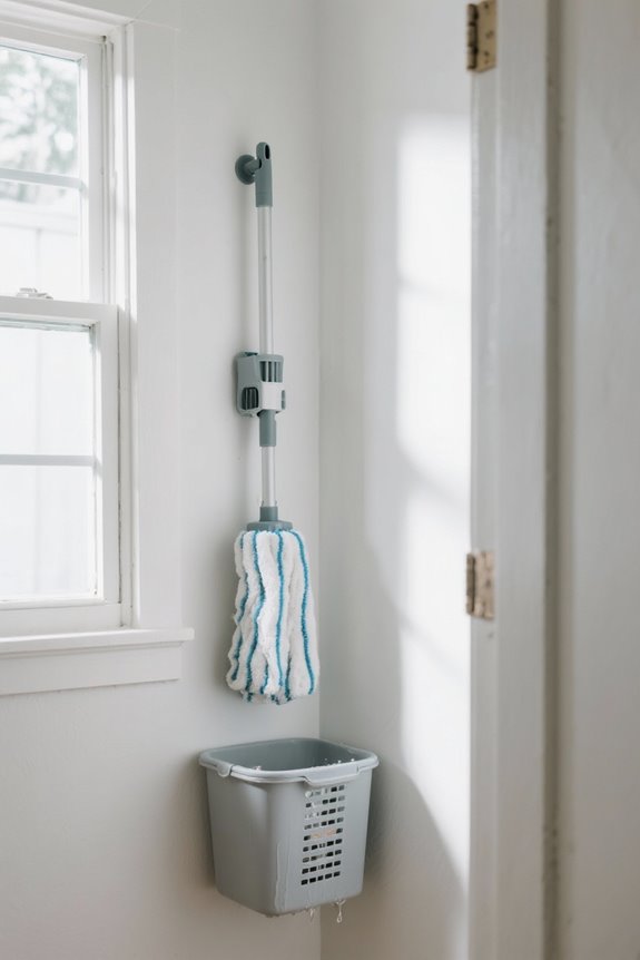properly store spin mops