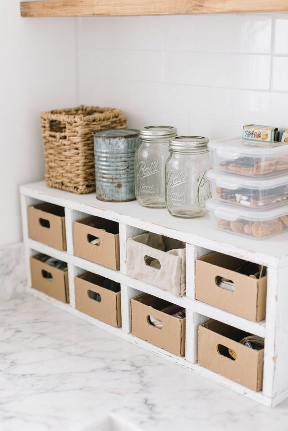 repurposing containers for organization