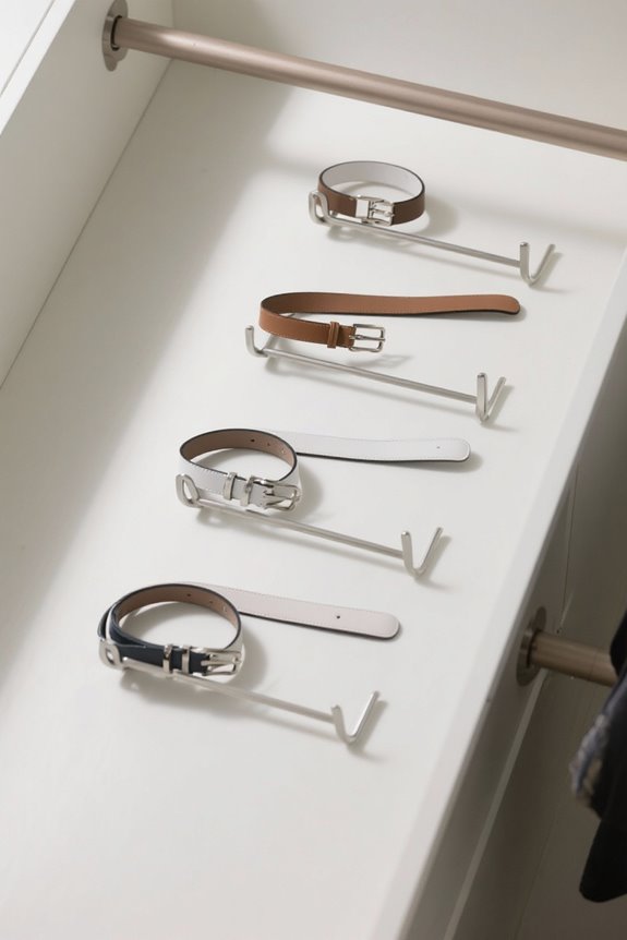 stylish closet accessory organization