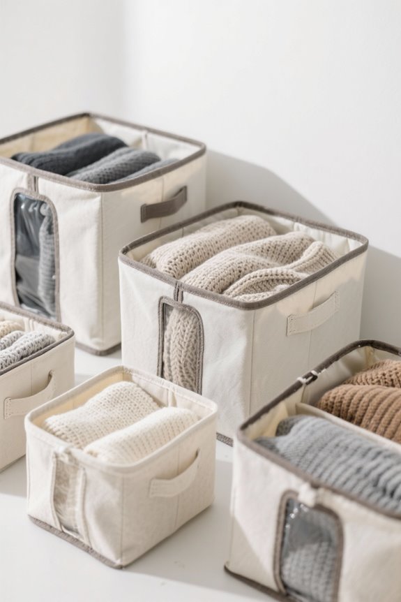 sweater storage bin considerations