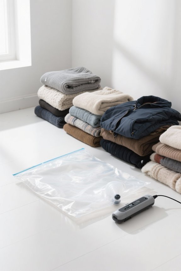 vacuum seal clothing process