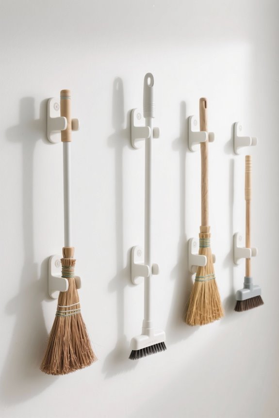 wall mounted broom organizers list